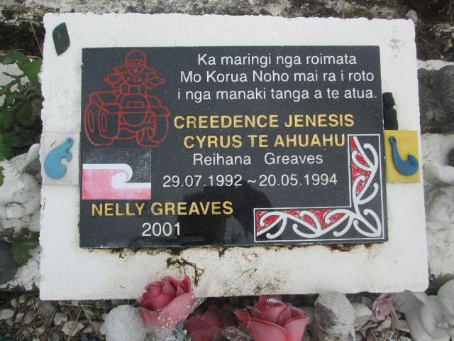 Reihana, Creedence and Nelly (Headstone)